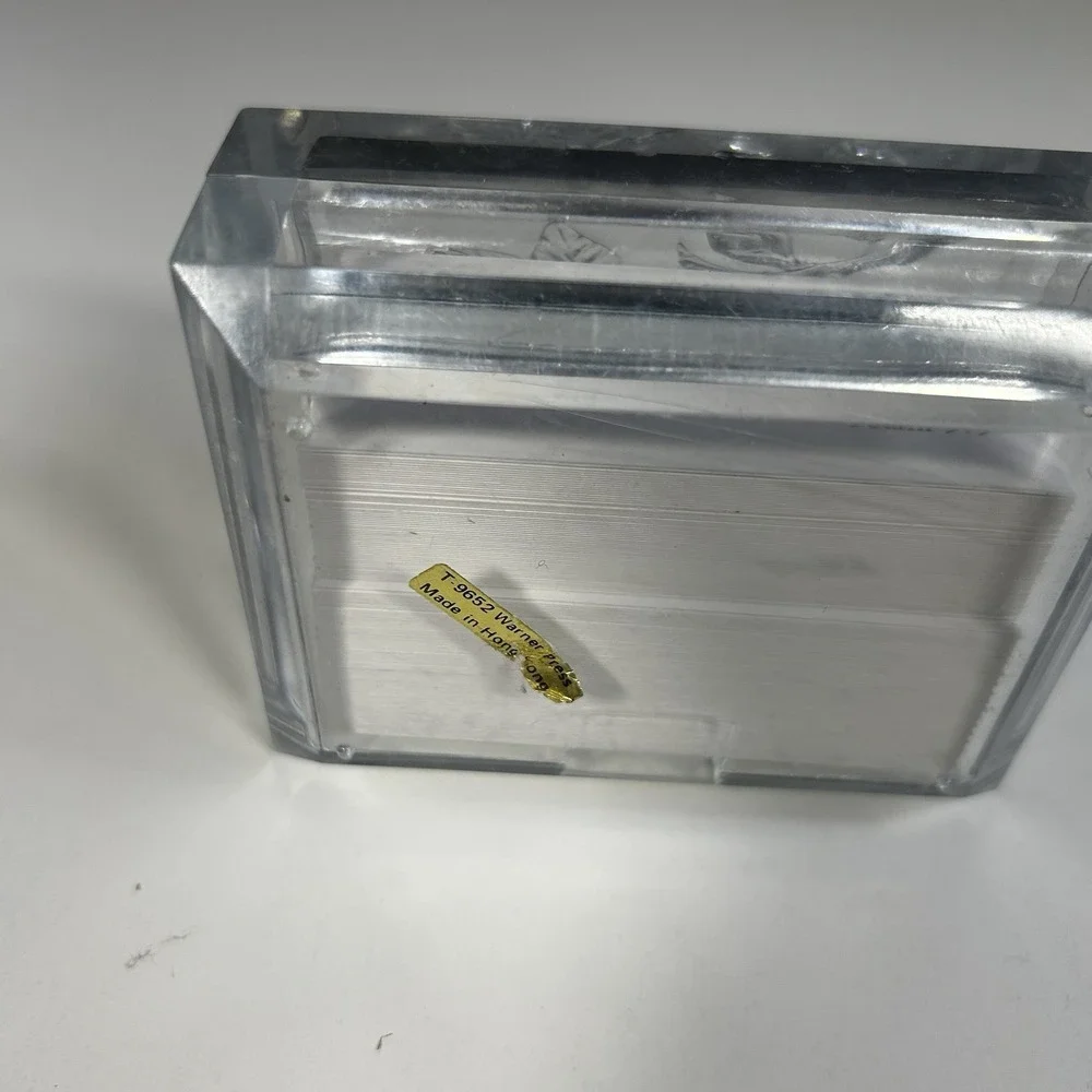 Vintage Warner Press Lucite Scripture Box Clear Rose Floral Hong Kong Gifts